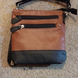 Elegant Two-Tone Crossbody Bag